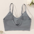 thumbnail image 3 of Delconic Seamless Ribbed Knit Bralette with Adjustable Straps for Women Soft Stretch Pullover Crop Tank Top Underwear Gray 36, 3 of 6