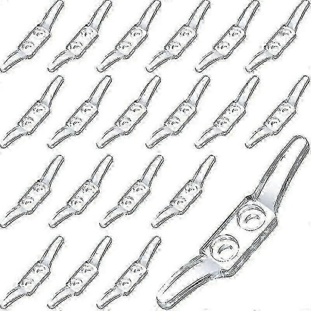 20pcs Clear Cord Cleat, Blind Cord Winders, Wall Rope Cleats, Plastic Cord Hooks for Blinds Curtains Sun Shades Ropes - CHUNCC