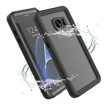 Samsung S7 Edge Case, IP68 Waterproof Dustproof Shockproof Snowproof Case, Full Body Sealed Underwater Protective Cover for Samsung Galaxy S7 Edge (Black)