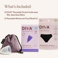 thumbnail image 2 of DIVA Reusable Period Underwear - Black Bikini M-L + DIVA Cup Model 2, 2 of 7
