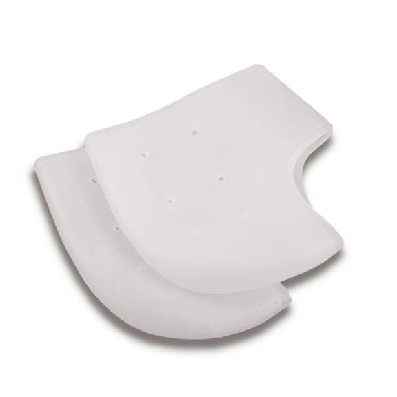 2PCS Silicone Moisturizing Gel Heel Socks Cracked Foot Sleeves Pain Relief Air Holes Milk White