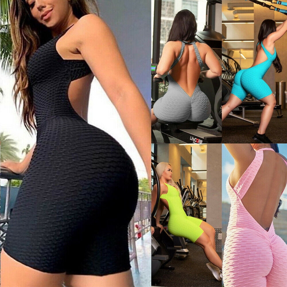 Women Backless Sports Gym Yoga Running Fitness Leggings Pants Jumpsuit Suit Women Backless Sports Gym Yoga Running Fitness Leggings Pants Jumpsuit Suit
