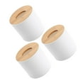 thumbnail image 5 of GOOHOCHY 3Pcs Rustic Tissue Box Cover Round Wooden Tissue Dispenser Holder Small Tissue Box for Toilet Paper Roll Dispenser for Bathroom Kitchen Living Room, 5 of 8