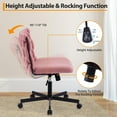 thumbnail image 3 of Ergonomic Extra Wide Office Chair with Cross-Back Design, Adjustable Height & 360° Swivel Casters, Modern Comfortable Desk Chair for Home Office, 300 LBS Capacity, 3 of 6