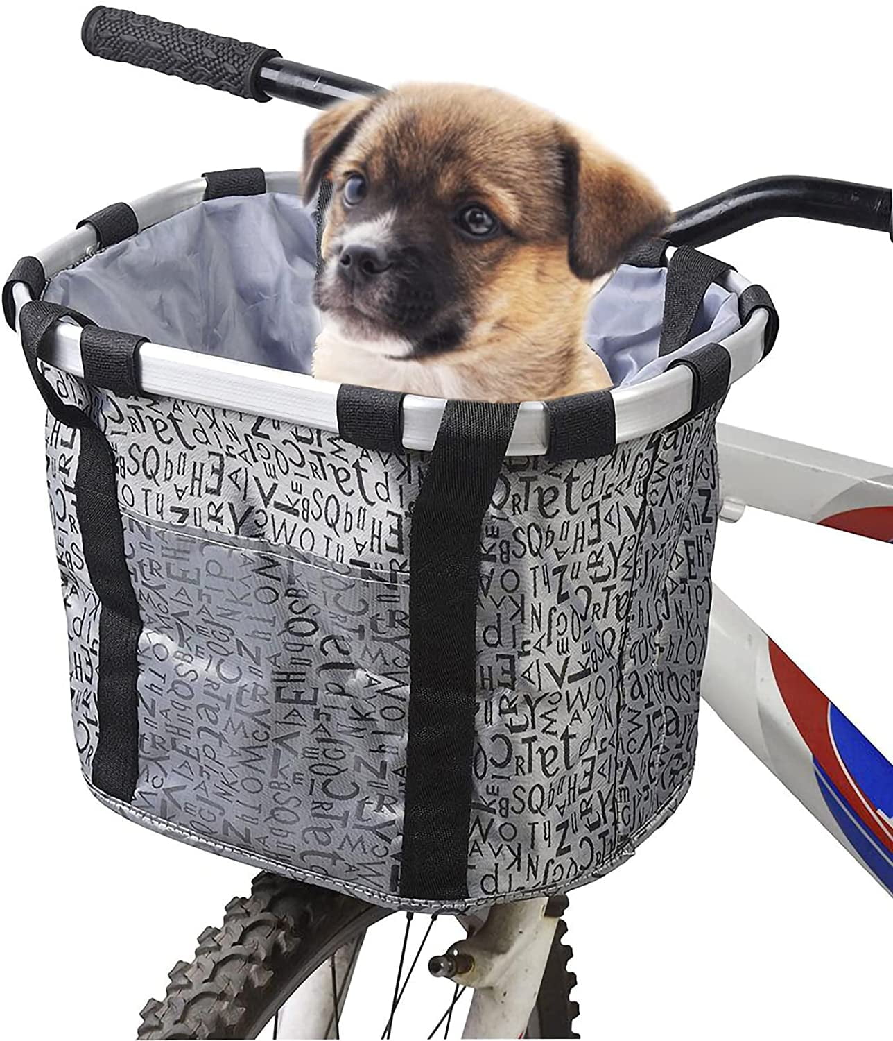 Hamiledyi Dog Basket for Bike Folding Pet Bycicle Carrier SoftSided