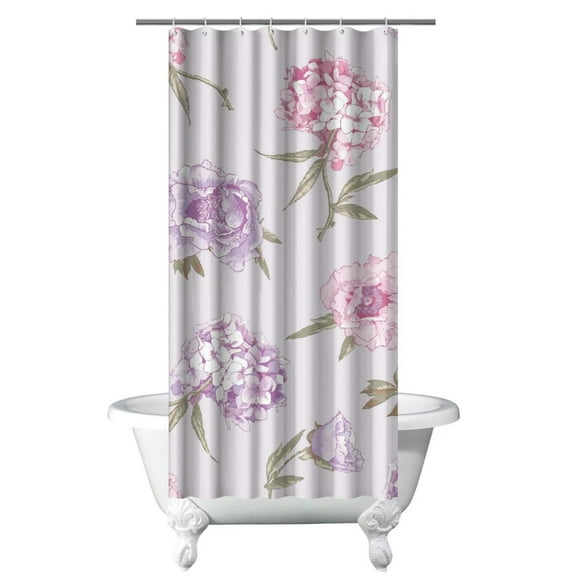 Waterproof Pioneer Shower Curtain 36x72 Inch Polyester Unique Colorful Floral Shower Curtain for Bathroom Hotel Home Decor with 7 Plastic Hooks