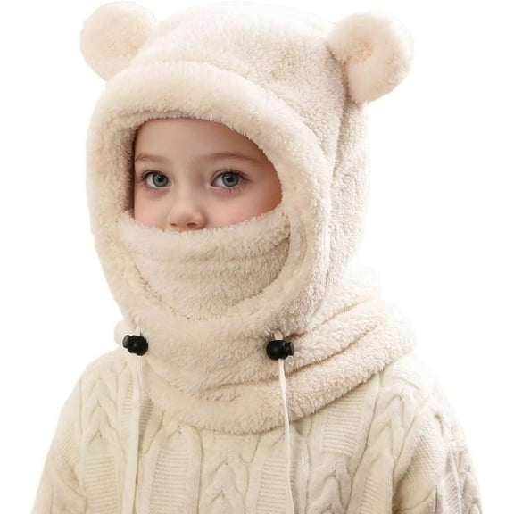 Kids Winter Fleece Hats Children's Balaclava Ski Mask Windproof Warm Adjustable with Fleece Lining Hat for Boys Girls