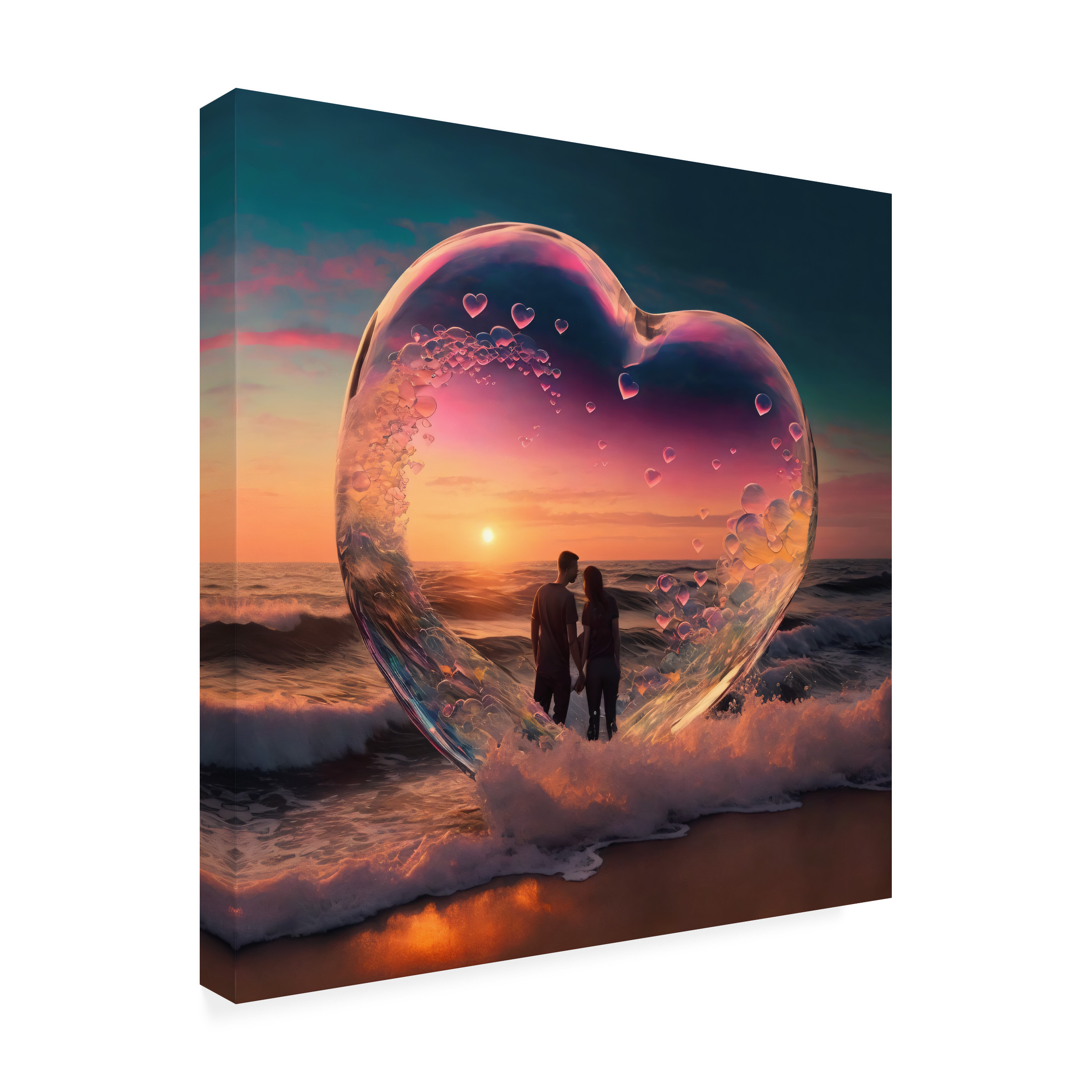Canvas Wall Art - Ray Heere 'Love Is In The Air 13' Wall Art for Living Room, Bedroom, or Office Décor by Trademark Fine Art - 35 x 35 Inches