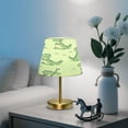 thumbnail image 6 of Modern Minimalist Cone Desk Lamp Antique Bronze Base & Linen Shade Bedside Table Lamp for Bedroom Living Room, Office, Dorm Cartoon Alligators Playing Golf Medium, 6 of 8