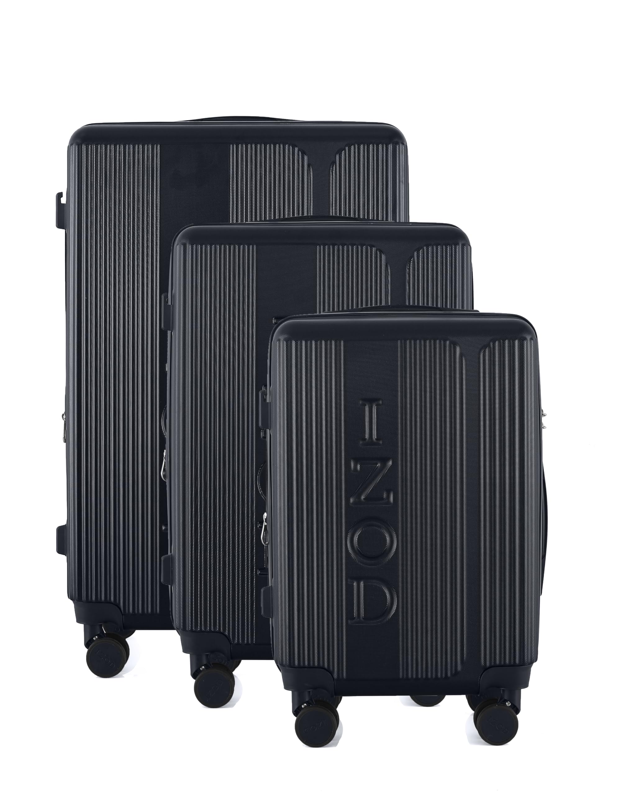 IZOD Hyman Expandable ABS Hard Shell Luggage Set - Durable ABS