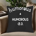 thumbnail image 5 of Set of 2 18x18in Throw Pillow Covers with playful ' humorous ' design and smiling dress illustration perfect for couch bed or car, 5 of 8