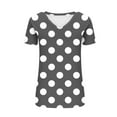 thumbnail image 5 of Drses Women's Tops Cute Summer Tops for Women Polka Dots V Neck Short Sleeve Blouse Comfy Casual Regular Fit T Shirts Trendy Clothes, 5 of 5