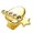 Gold-color, variant on Elegant Body Piercing Inspired Tooth Accessory Featuring A Delicate Star Shape Festival Teeth Accessory Tooth Cover