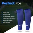 thumbnail image 5 of MediCaptain Pre-Cut Soccer Sleeve Socks for Adults and Youth, Companion for Soccer Grip Socks, Securely Holds Shin Guards, Breathable Compression Calf Sleeve (Blue), 5 of 5