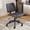 Black, variant on Home Office Desk Chair, Ergonomic Desk Chair with Adjustable Height Mid Back, Armless 360 Swivel Computer Chair with Silent Rubber Wheels, Black Leather