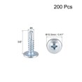 thumbnail image 2 of Uxcell #8 x 5/8" Carbon Steel Phillips Head Self Tapping Screws Silver Tone 200 Pack, 2 of 4