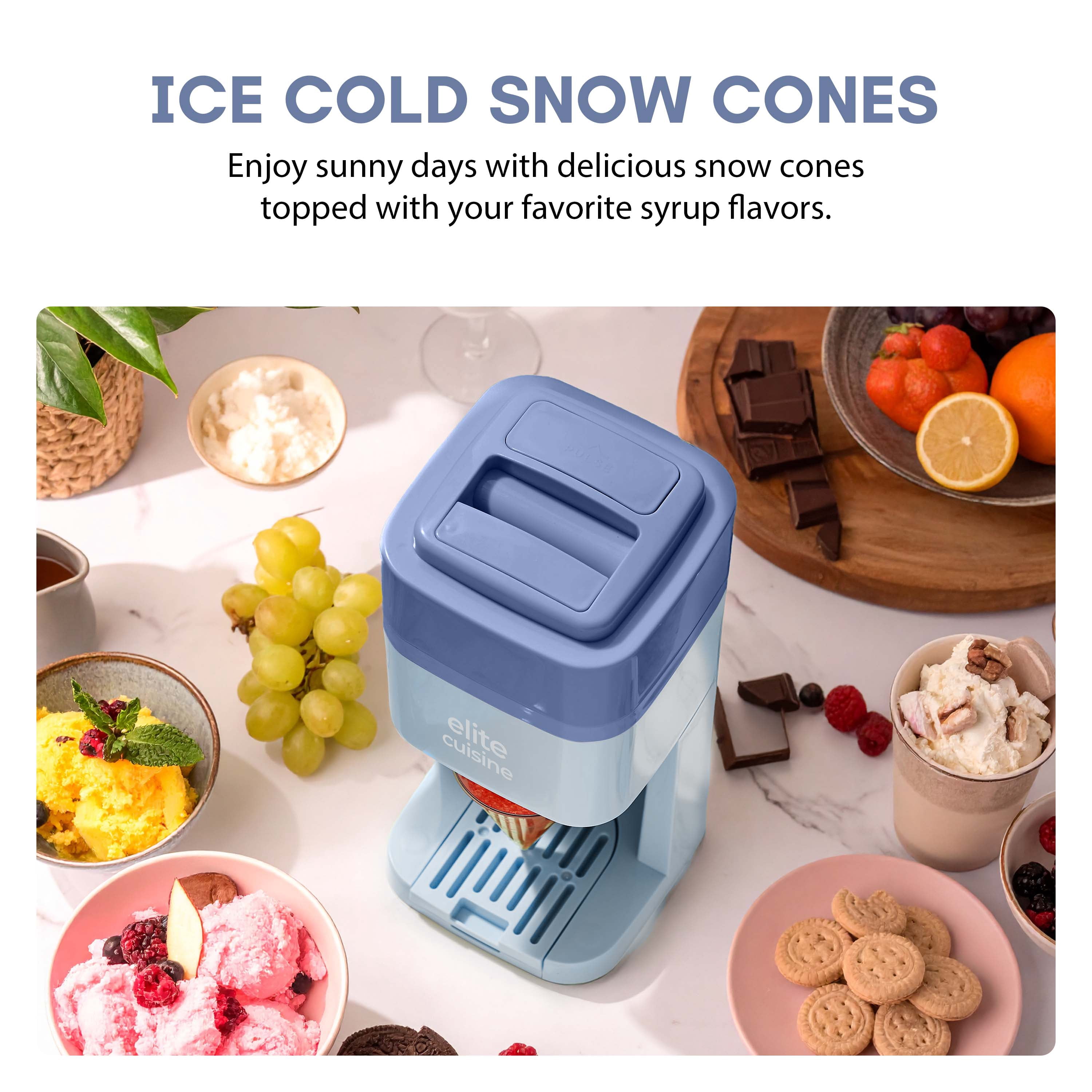 Elite Gourmet ESIL2501 Purple Snow Cone Maker