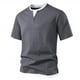 thumbnail image 1 of pstuiky camisetas de hombre, Camiseta básica de manga corta para hombre, de talla grande, con cuello doble, holgada, de color liso camisetas de hombre l, 1 of 4