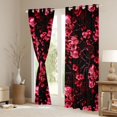 thumbnail image 3 of Homewish Skull Skeletons Blackout Curtains Set of 2 (52x84 Each),Happy Halloween Curtain,Red Floral Living Room Curtains, 3 of 6