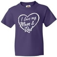 thumbnail image 3 of Inktastic I Love My Mom and Dad in White Chalk Heart Youth T-Shirt, 3 of 5