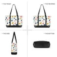 thumbnail image 6 of FORMRS Canvas Laptop Tote Bag for Women with 15.6" Computer Compartments Shoulder Handbag, White Minimalist Triangles, 6 of 7