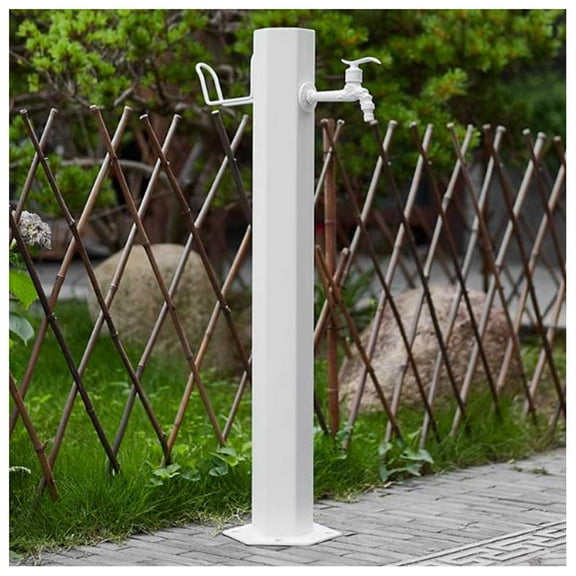 White faucet water column garden water tap, multifunctional portable frost-proof outdoor faucet water tap for outdoor garden irrigation, winter anti-frost protection
