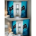 thumbnail image 4 of Gaming Curtain Game Room Decor Gamer Curtains Teens Playing Video Game Window Treatments Drapes With Grommets Game Controller Window Curtain 52"Wx96"L Inches Set Of 2 Panels Blue, 4 of 6
