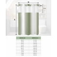 thumbnail image 3 of No Hook Shower Curtains, Green White Ombre Long Bathtub Curtains with Snap in Liner, Country Pastoral Gradient Minimalist Waterproof Washable Fabric Bathroom Shower Curtain Sets, 72" x 84", 3 of 7