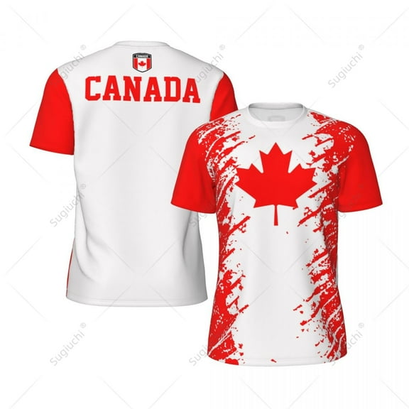 Exclusive design Canada Flag Grain 3D Printed Men For Running Bike Soccer Tennis Fitness Sports tshirt Mesh Fans Short T-shirt