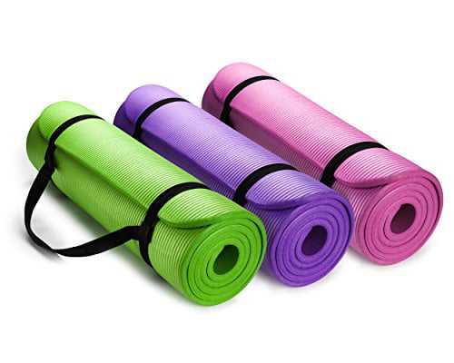 Yoga and Pilates HemingWeigh 1/2-Inch Extra Thick High Density Exercise Yoga Mat with Carrying Strap for Exercise