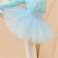 thumbnail image 4 of ZQUUVOU Kids Sequin Bow Tutu Skirt Sparkly Tulle Elastic Waist Puffy Dance Skirt Performance Recital Princess Skirt Light Blue, 4 of 6