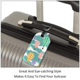 thumbnail image 3 of Square 2Pack PU Leather Hot Air Balloon Cruise Luggage Tag with Privacy Cover and Name ID Tag for Travel Handbags Backpacks Luggage Tags, 3 of 6