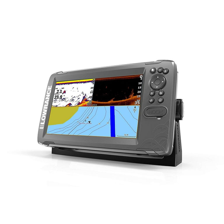 Lowrance HOOK2 9 - 9-inch Fish Finder with SplitShot Transducer and US /  Canada Navionics+ Map Card 
