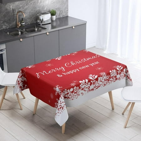 

Xmarks Christmas Rectangle Tablecloth - Xmas Table Cover Washable Table Cloths for Dinner Parties Holiday Decoration Indoor and Outdoor Use