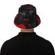 thumbnail image 5 of Balery Black Dog Red Background Sombreros para el sol para hombre y mujer, sombrero de pescador con UPF 50+, 5 of 6