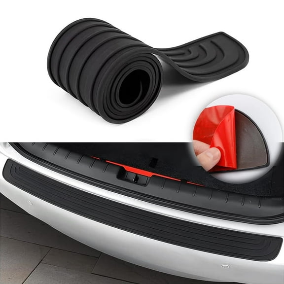 Car Trunk Bumper Protector Trim Door Guard Strip Auto Sill Plate Protector Rubber Anti-Scratch Accessories For Cars SUVs