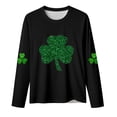 thumbnail image 4 of Women's 2026 Shirts St Patricks Day Irish Shirt Green Printed Long Sleeves Tunic Casual Tee Tops, 4 of 4
