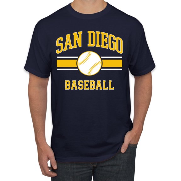 Wild Bobby City of San Diego Baseball Fantasy Fan Sports Men's T-Shirt, Navy, 3X-Large