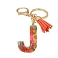 thumbnail image 2 of Key Chain 26 Letters Fruit Pattern Women Compact Long Lasting Key Ring Bag Decoration, 2 of 8