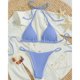 thumbnail image 1 of WILLBEST Traje De Baño Deportivo Para Mujer, Conjunto De Bikini De Cintura Alta De Dos Piezas, Traje De Baño Con Nudo, 1 of 4
