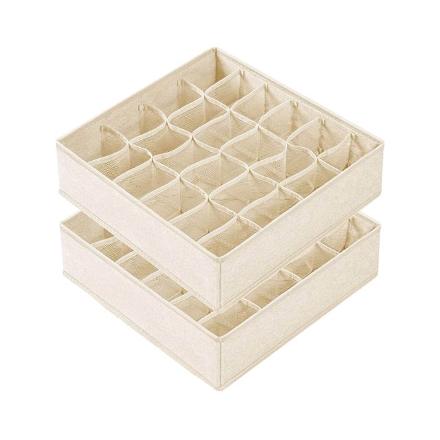 1pc 24 Grids Home Foldable & Washable Closet Organizer For Underwear, Underwear Storage Box, Socks Bra And Pantie Drawer Organizer, Household Storage