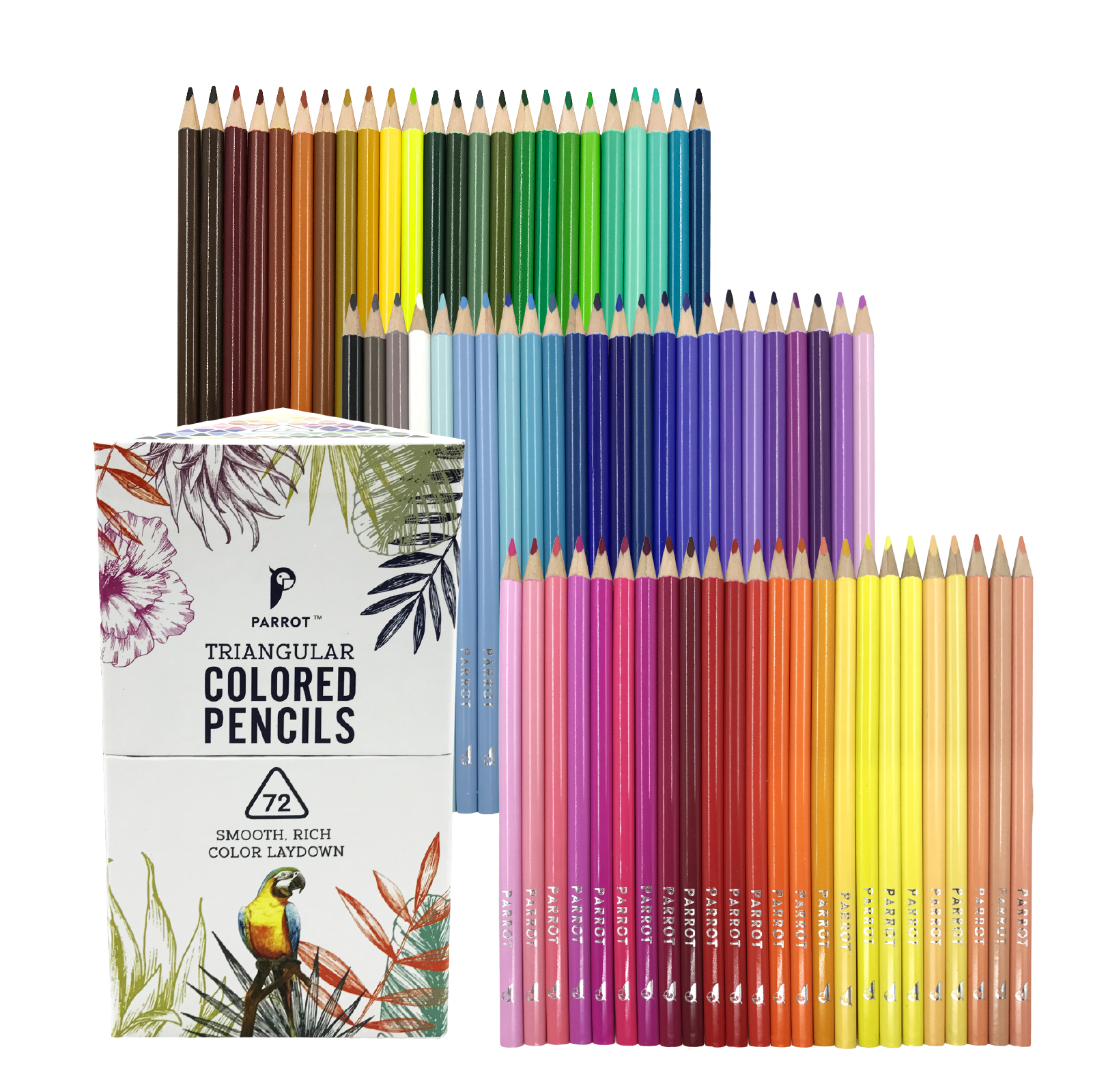 Shading Blending Suitable for Adults and Kids with Metal Box Art Supplies Sketching Layering 72 Colored Pencils Soft Oil-Based Cores Professional Artist Coloring Pencils for Drawing Arts