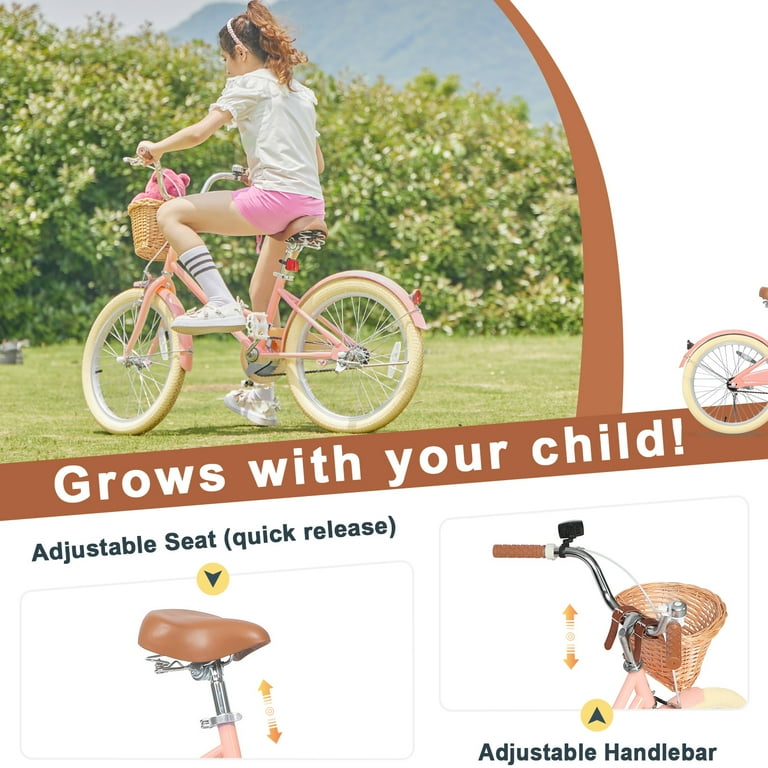 Glerc 20 inch Bicycle for Kids Girls, Little Molly, Suitable for 7