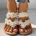 thumbnail image 6 of VerPetridure White Sandals Women Women Open Toe Slippers Shoes Comfy Sandals Casual Comfortable Beach Sandals, 6 of 7