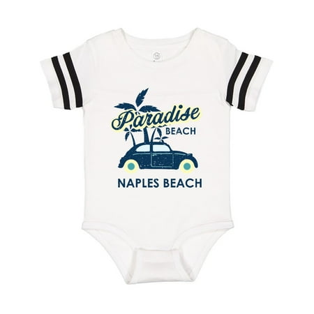 

Inktastic Paradise Beach in Naples Beach with Palm Trees and Car Gift Baby Boy or Baby Girl Bodysuit