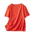 thumbnail image 4 of Womens Summer Tops Casual Fall Button Down V Neck Elegant Short Sleeve Fashion Daily Blouse, 4 of 5