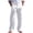 #01White, variant on Men's Linen Pants Lightweight Drawstring Elastic Waist Pockets Loose Fit Straight Legs Summer Beach Yoga Blue 3XL