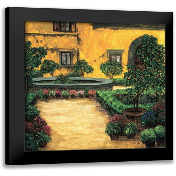 Masdeu, Montserrat 12x12 Black Modern Framed Museum Art Print Titled - Jardin Toscana