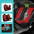 thumbnail image 2 of FH Group Neoprene Universal Car Seat Covers Fit For Car Truck SUV Van - Rear Bench Red, 2 of 7
