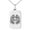 Silver, variant on Stainless Steel Date Masamune Samurai Crest Engraved Small Rectangle Dog Tag Charm Pendant Necklace